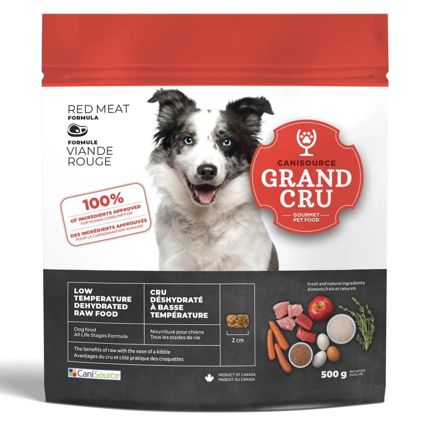 Grand Cru Raw Dehydrated Red Meat for Dogs, 500 g