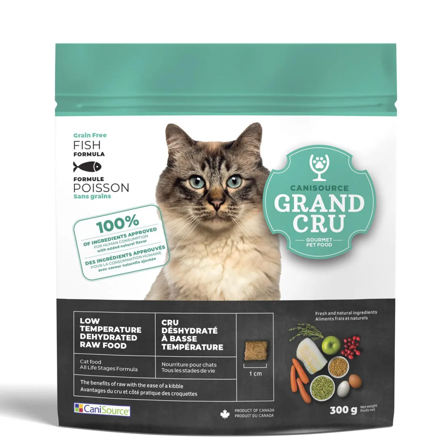 Grand Cru Raw Dehydrated Grain Free Fish for Cats, 300 g