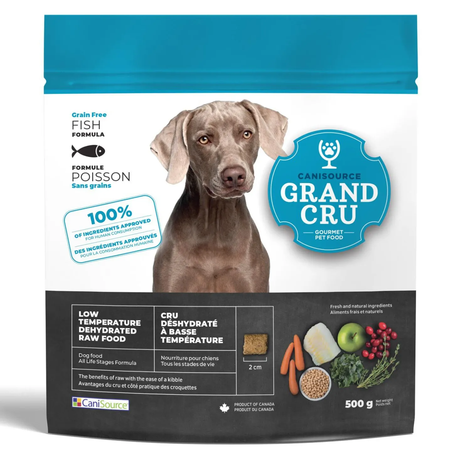 Grand Cru Raw Dehydrated Grain Free Fish for Dogs, 500 g