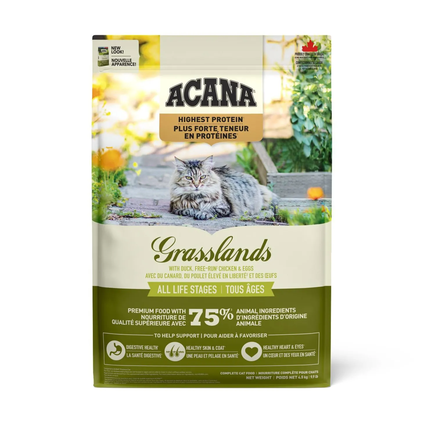 Grasslands Highest Protein Dry Cat Food, 4,5 kg