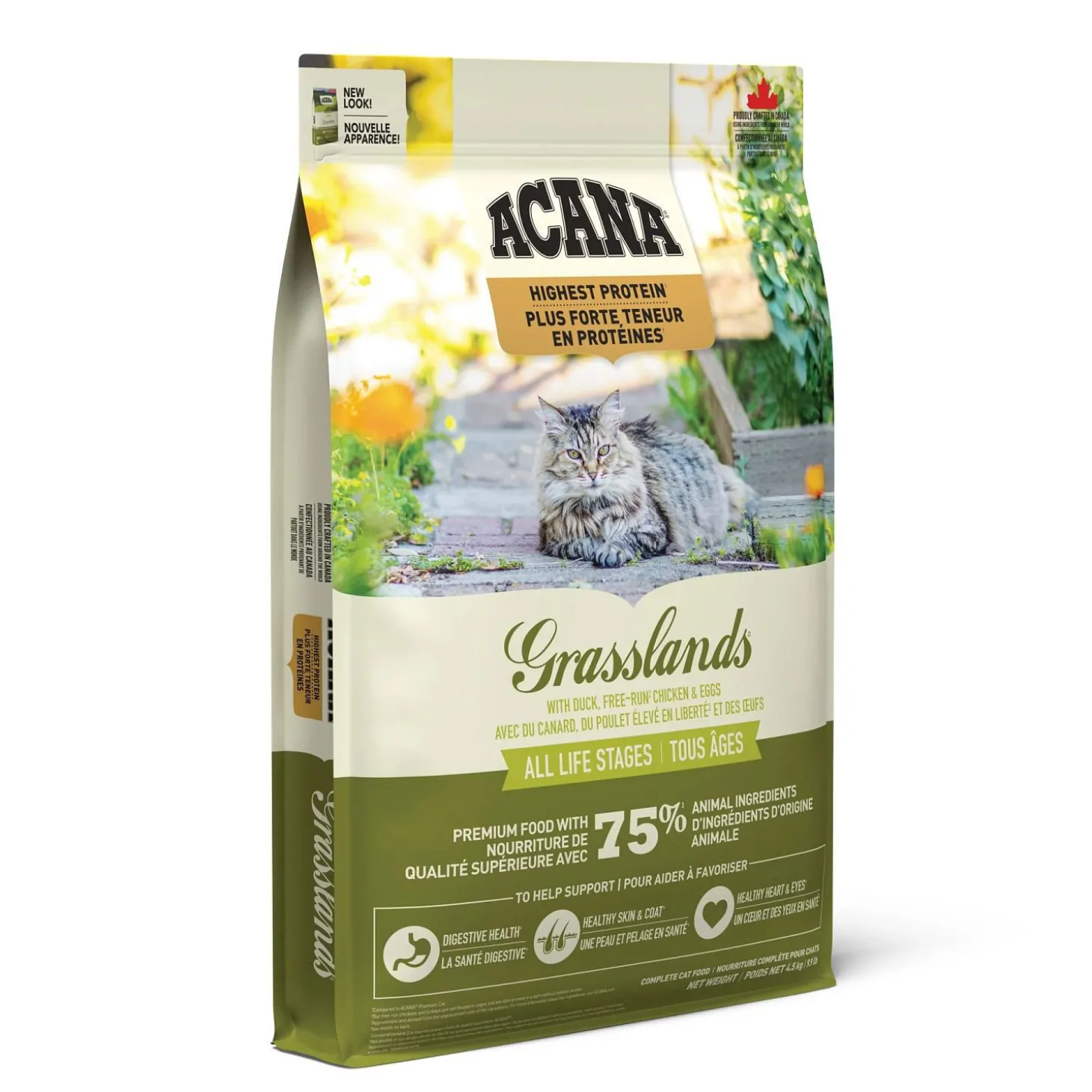 Grasslands Highest Protein Dry Cat Food, 4,5 kg
