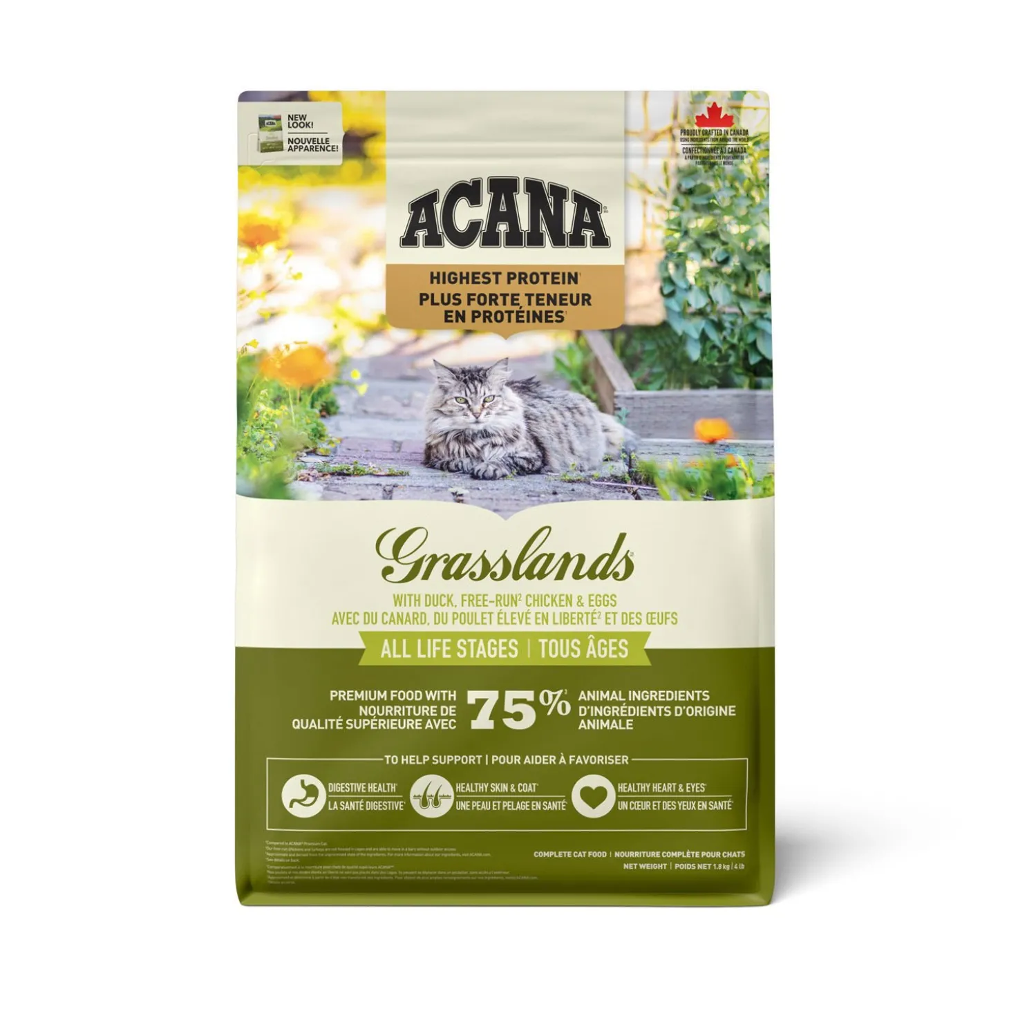 Grasslands Highest Protein Dry Cat Food, 1.8 kg