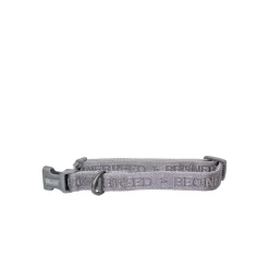 Grey Embroidered Dog Collar