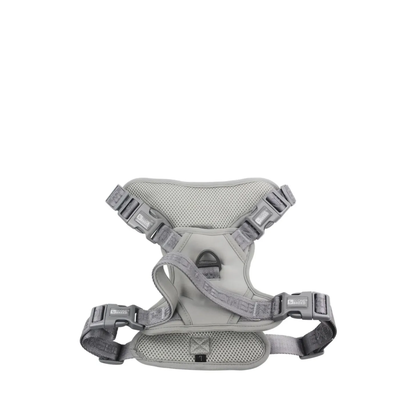 Grey Embroidered Dog Harness