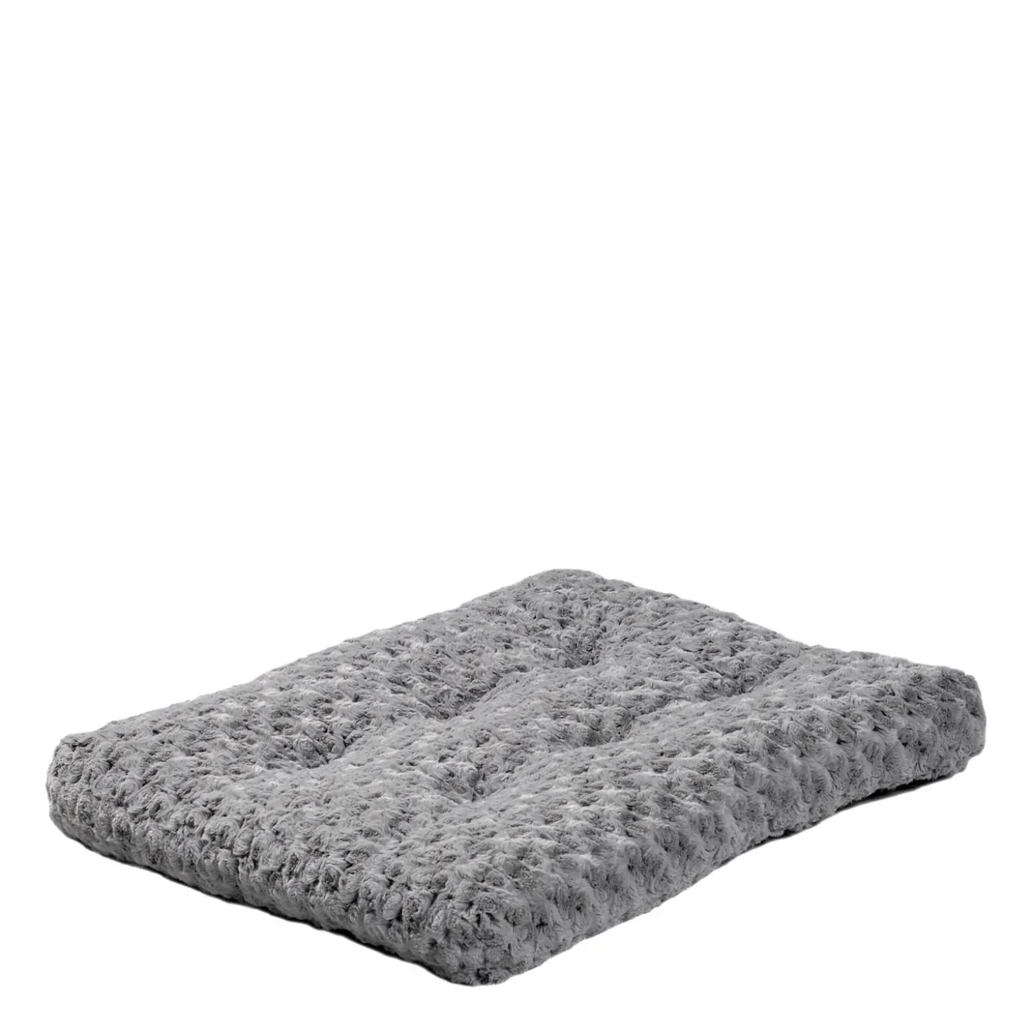 Grey swirl fur pet bed