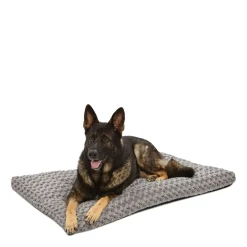 Grey swirl fur pet bed