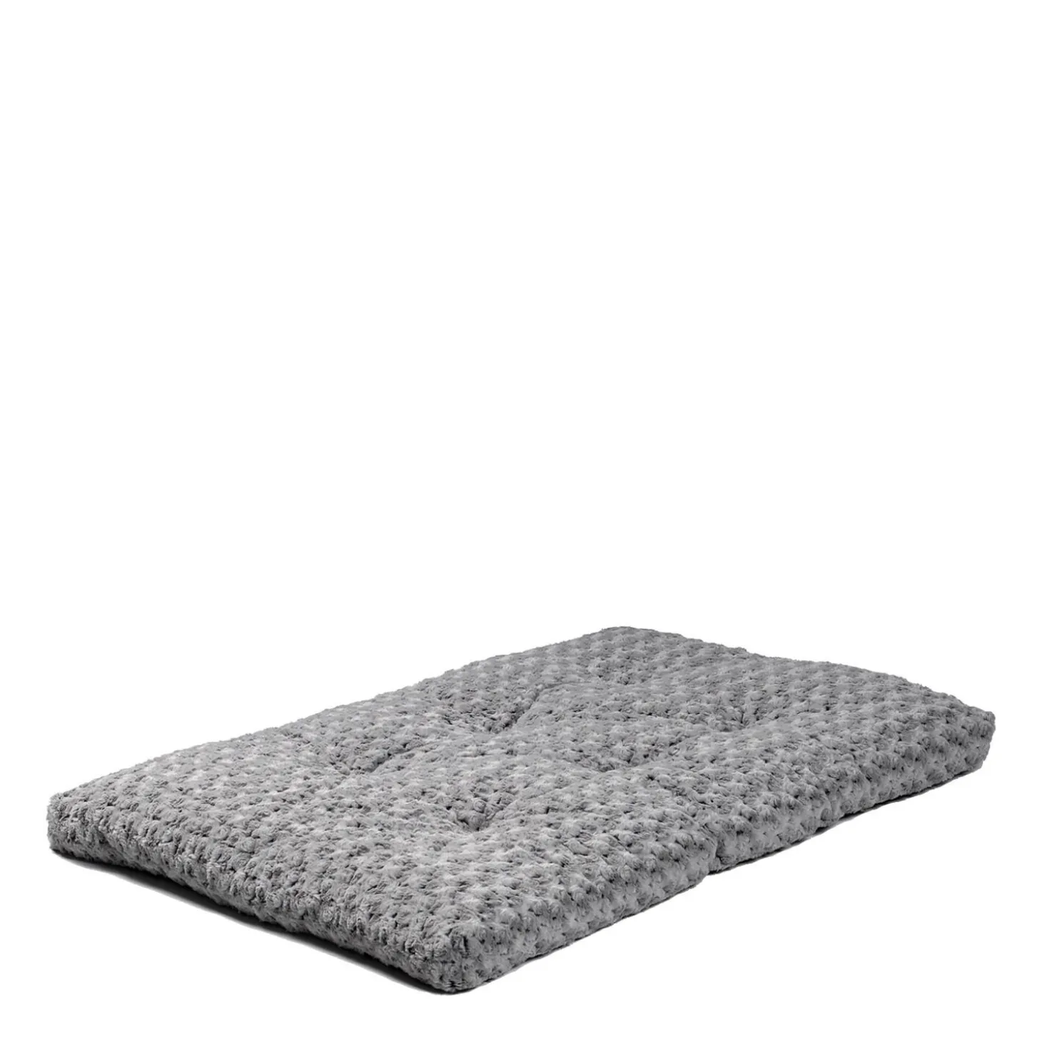 Grey swirl fur pet bed