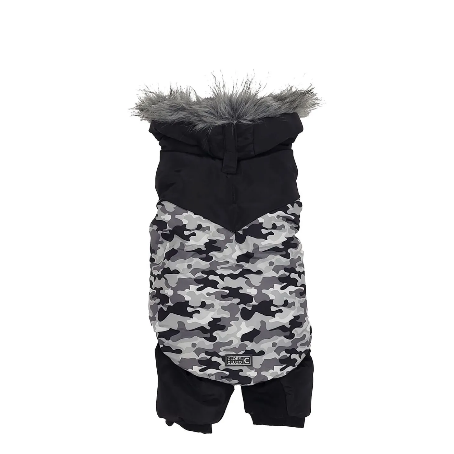 Grey Winter Snow Suit for Dog, 2XL