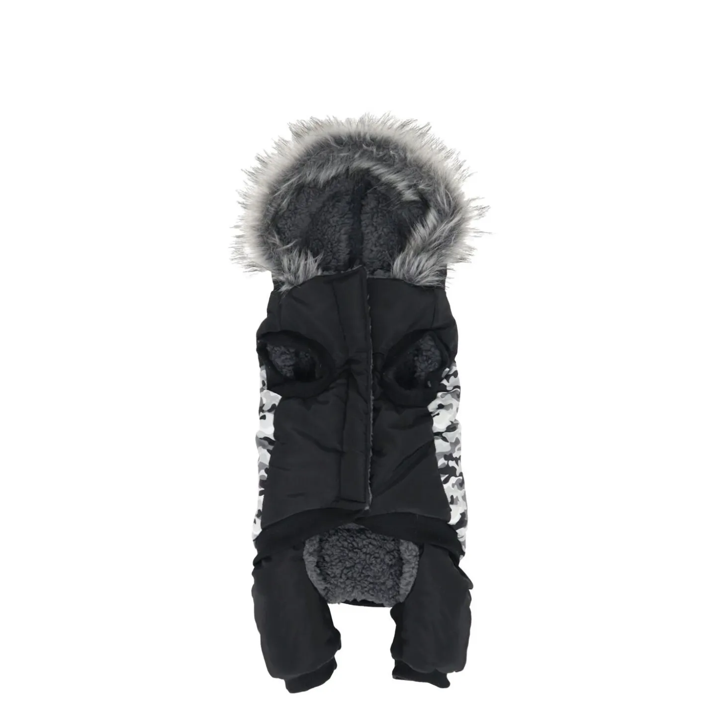 Grey Winter Snow Suit for Dog, XL