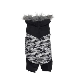 Grey Winter Snow Suit for Dog, L