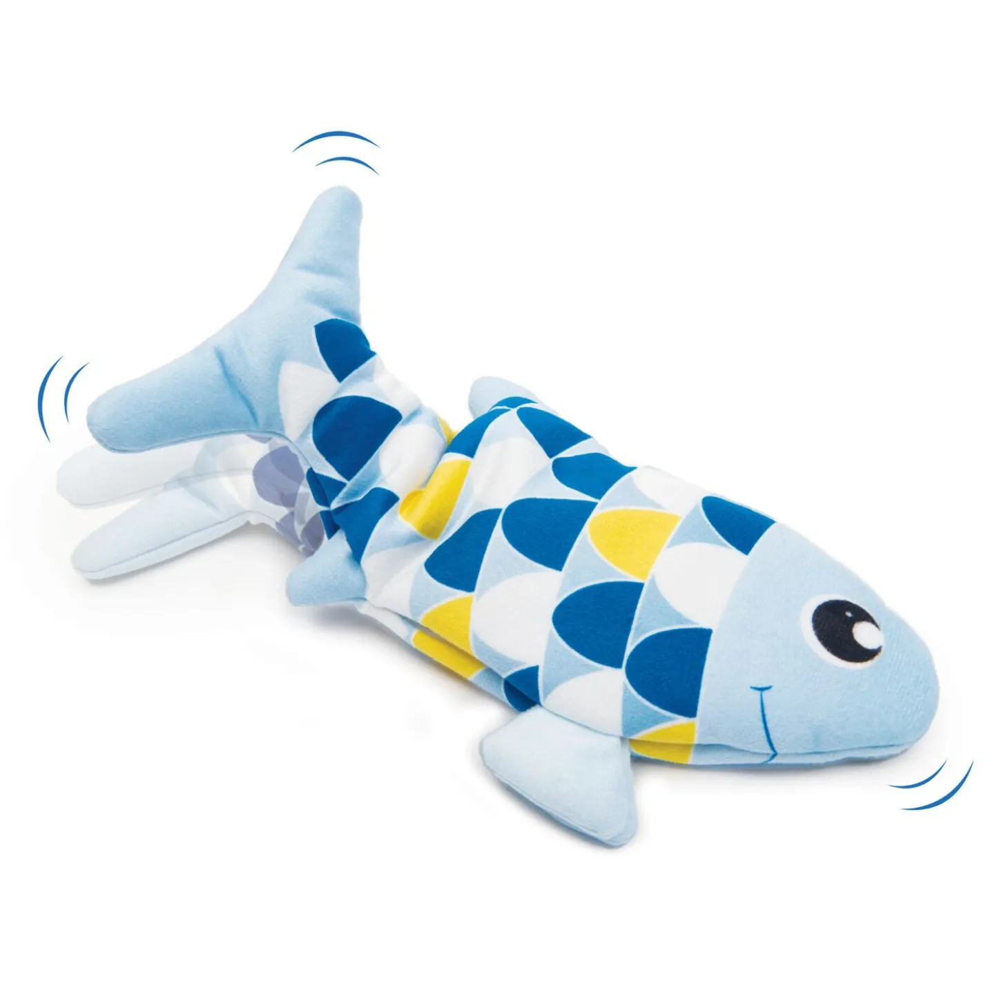 Groovy dancing fish toy for cats, blue