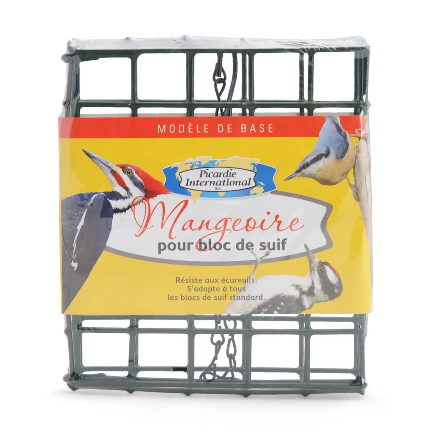 Hanging suet basket for birds