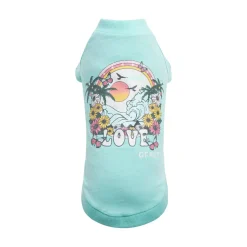 Heather Aqua Graphic Tee for Dogs