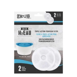 H2EAU Triple Action Fountain Filters, 2 pack