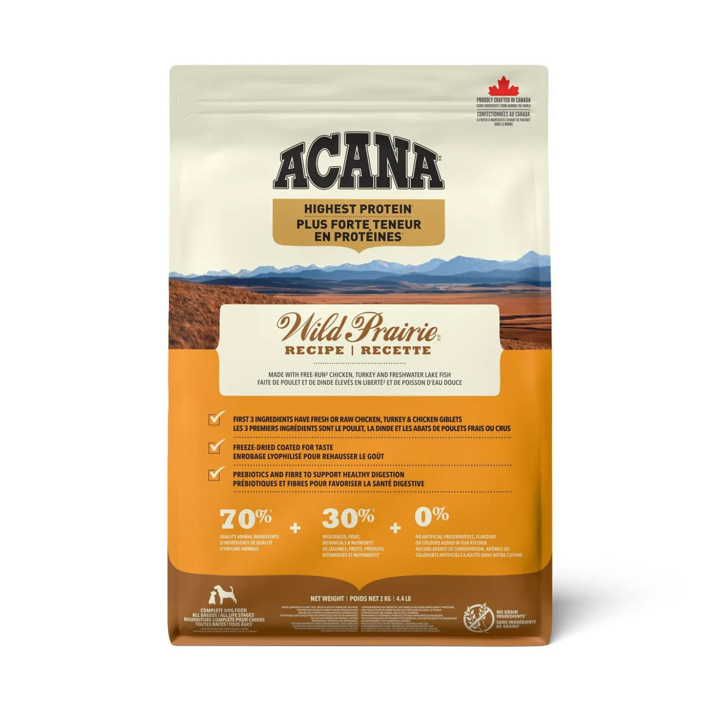 Highest Protein Wild Prairie Dry Dog Food Recipe, 2 kg