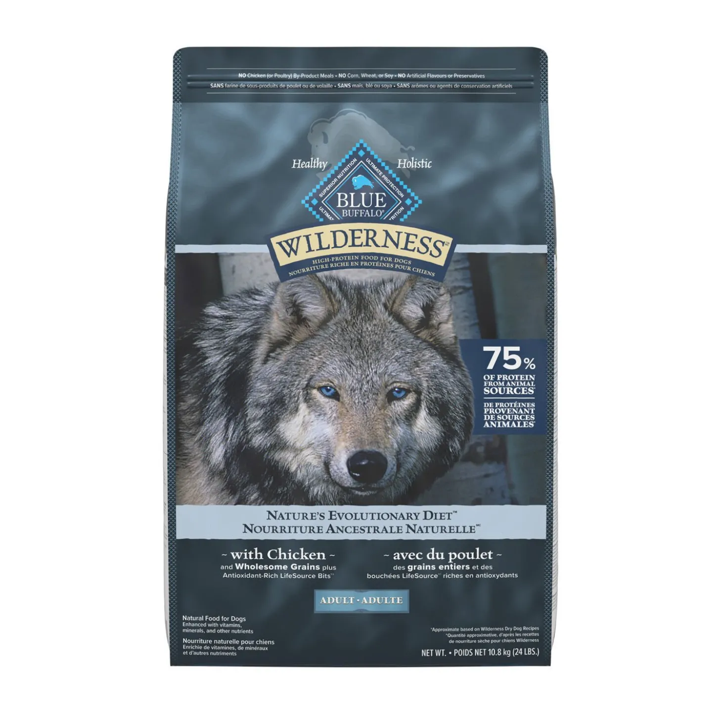 High-protein Chicken Dry Food for Adult Dogs, 10.8 kg