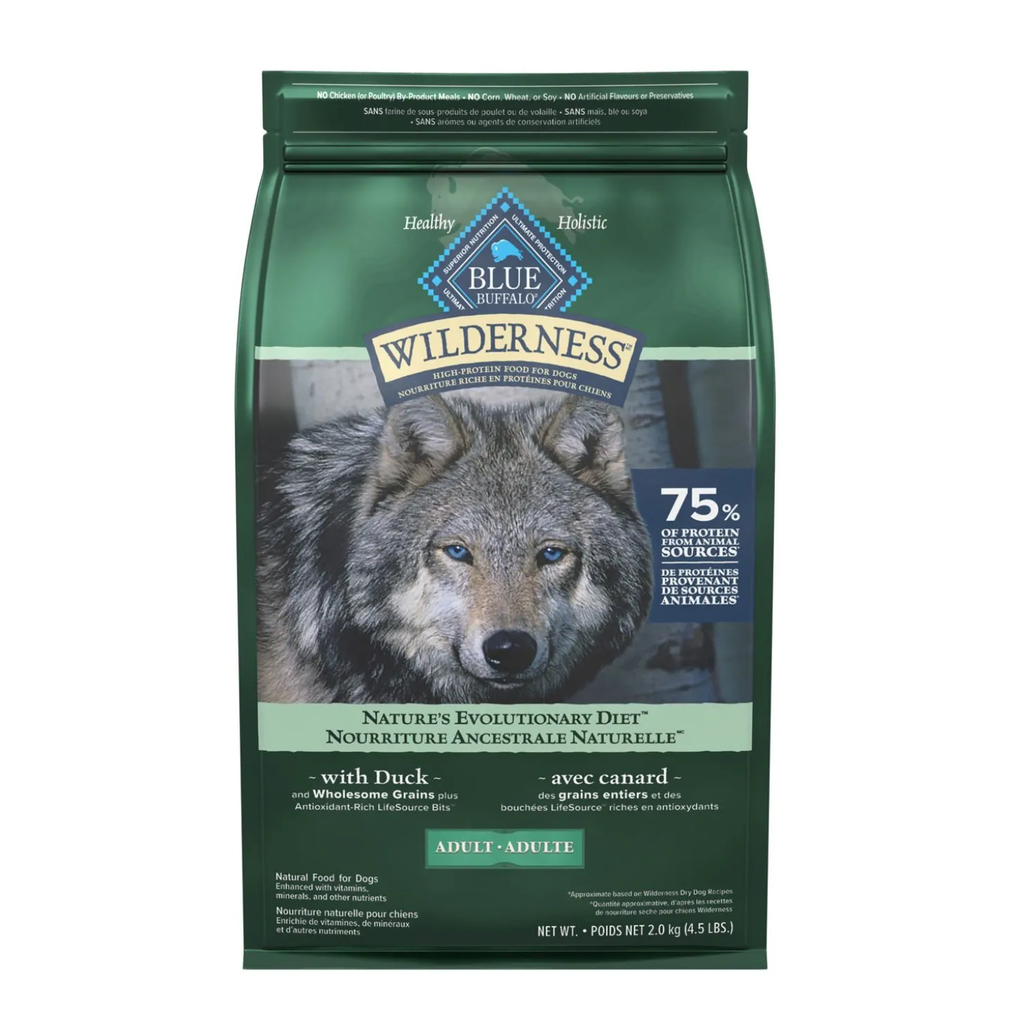 High-protein Duck Dry Food for Adult Dogs, 2 kg