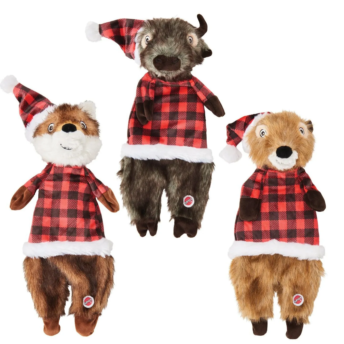 Holiday Plaid Furzz Dog Toy, 1 un.