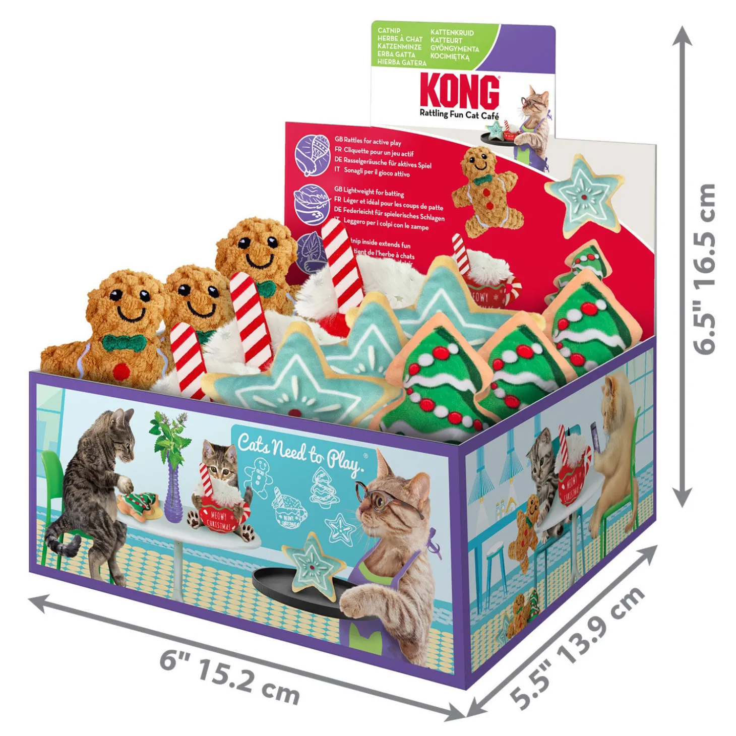 Holiday Scrattles Cafe Toy for Cats, 1 unit