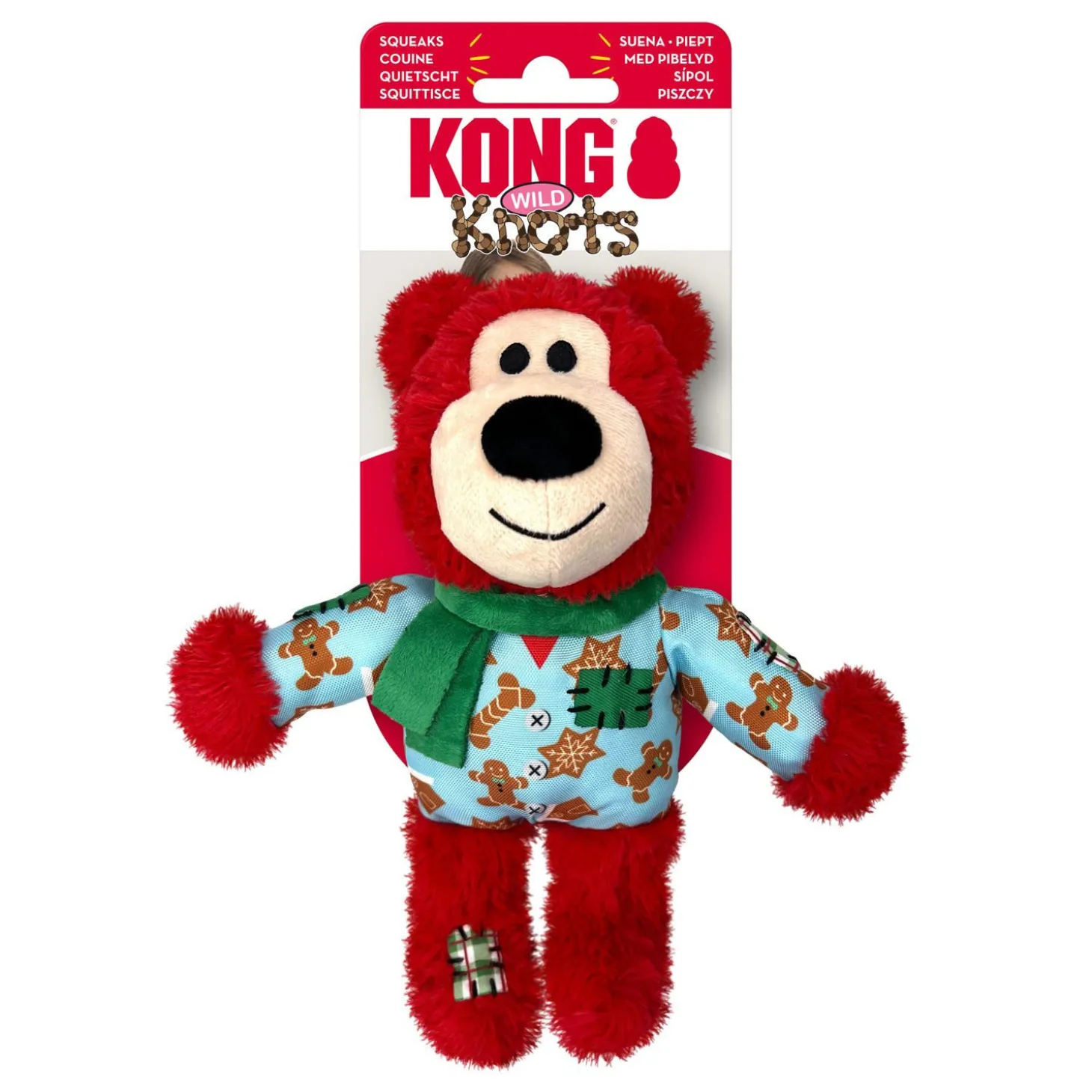 Holiday Wild Knots Bear for Dogs, 1 unit