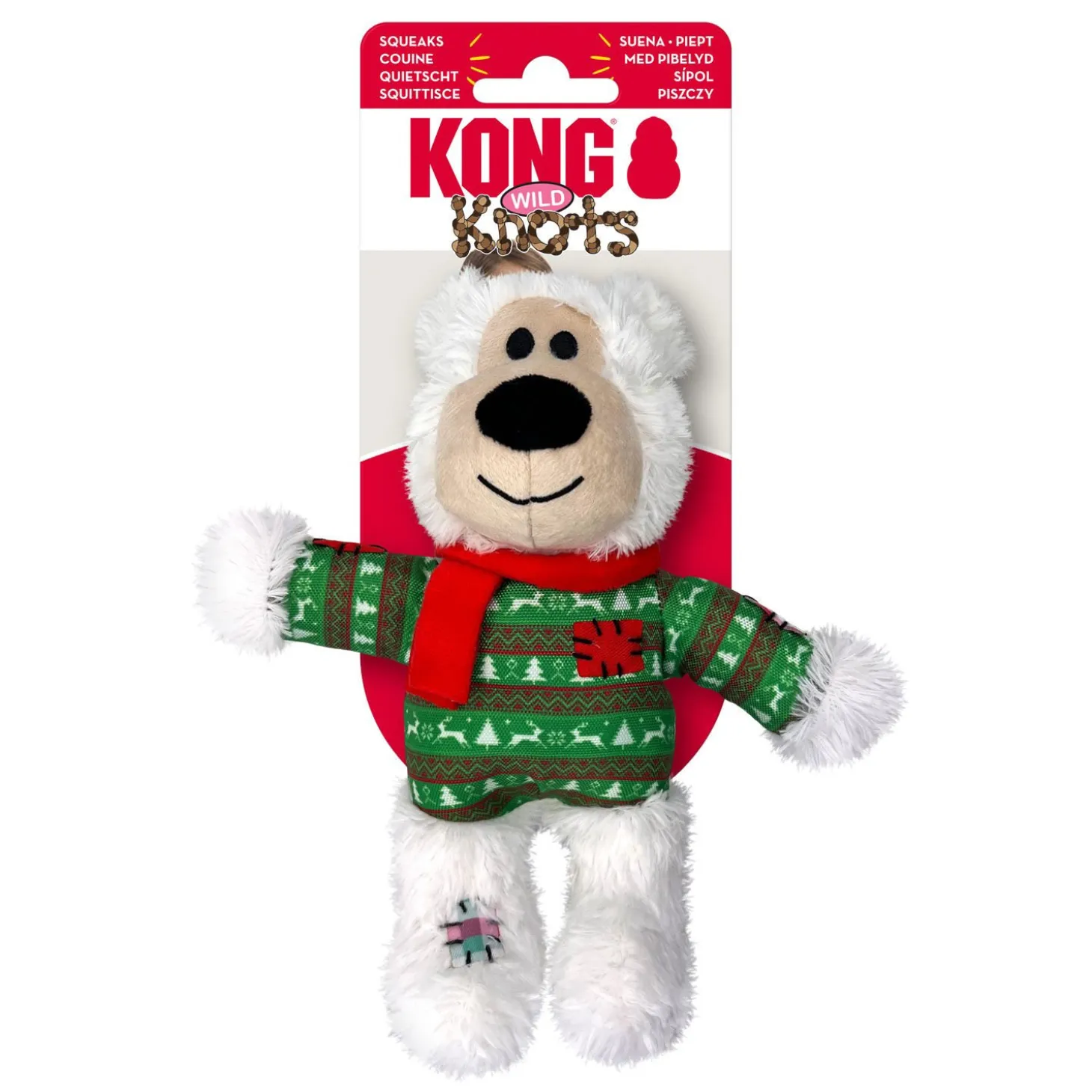 Holiday Wild Knots Bear for Dogs, 1 unit