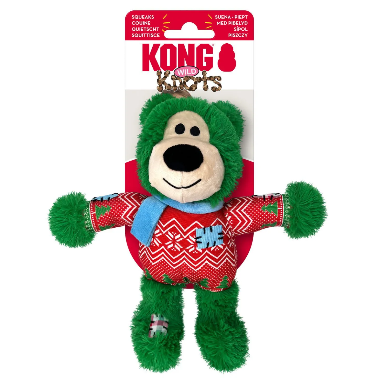 Holiday Wild Knots Bear for Dogs, 1 unit