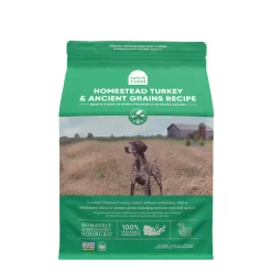 Homestead turkey & ancient grains dry dog foo