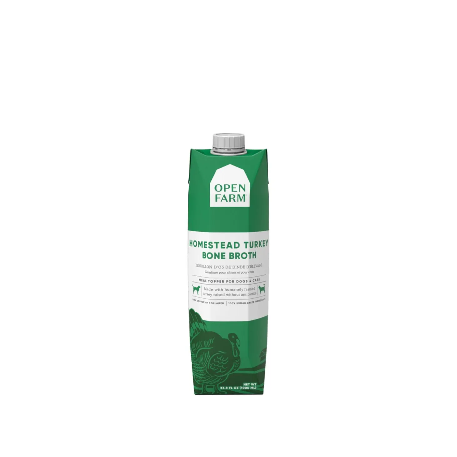 Homestead Turkey Bone Broth for Dogs and Cats, 1 L