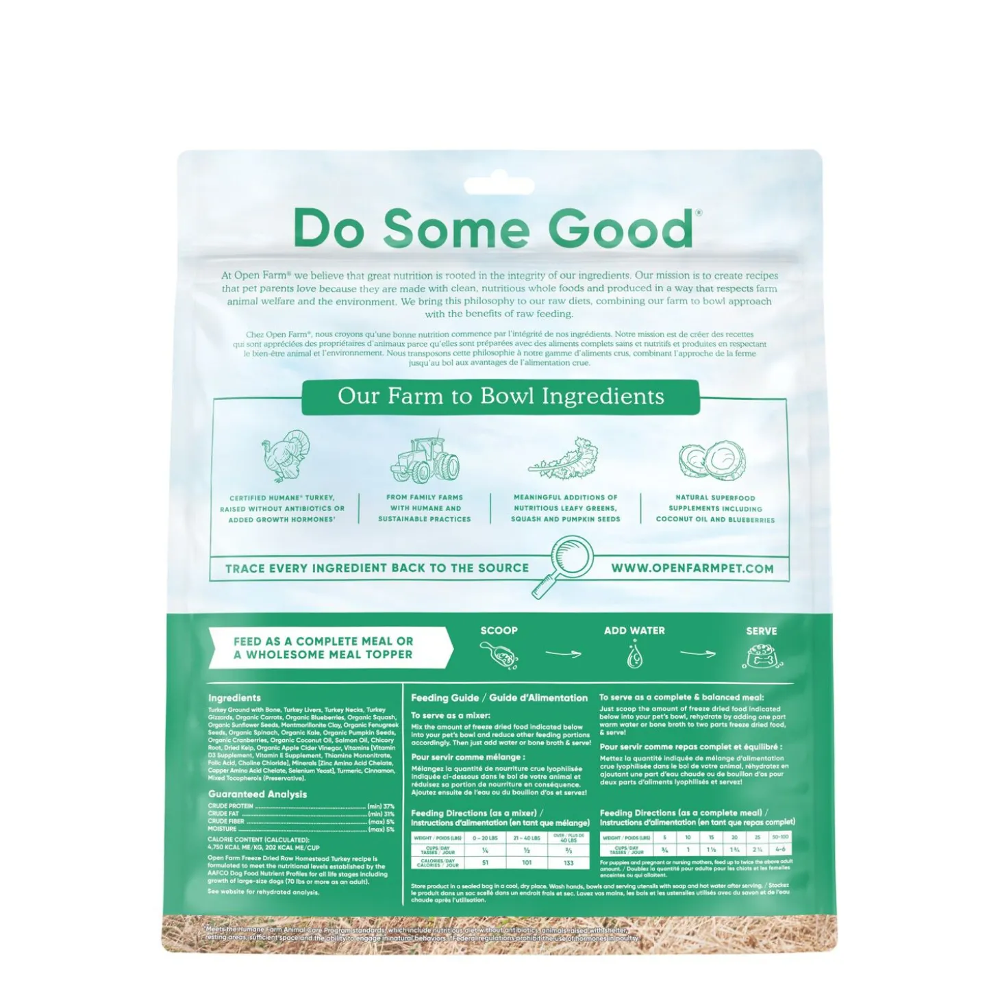 Homestead turkey freeze dried raw dog food