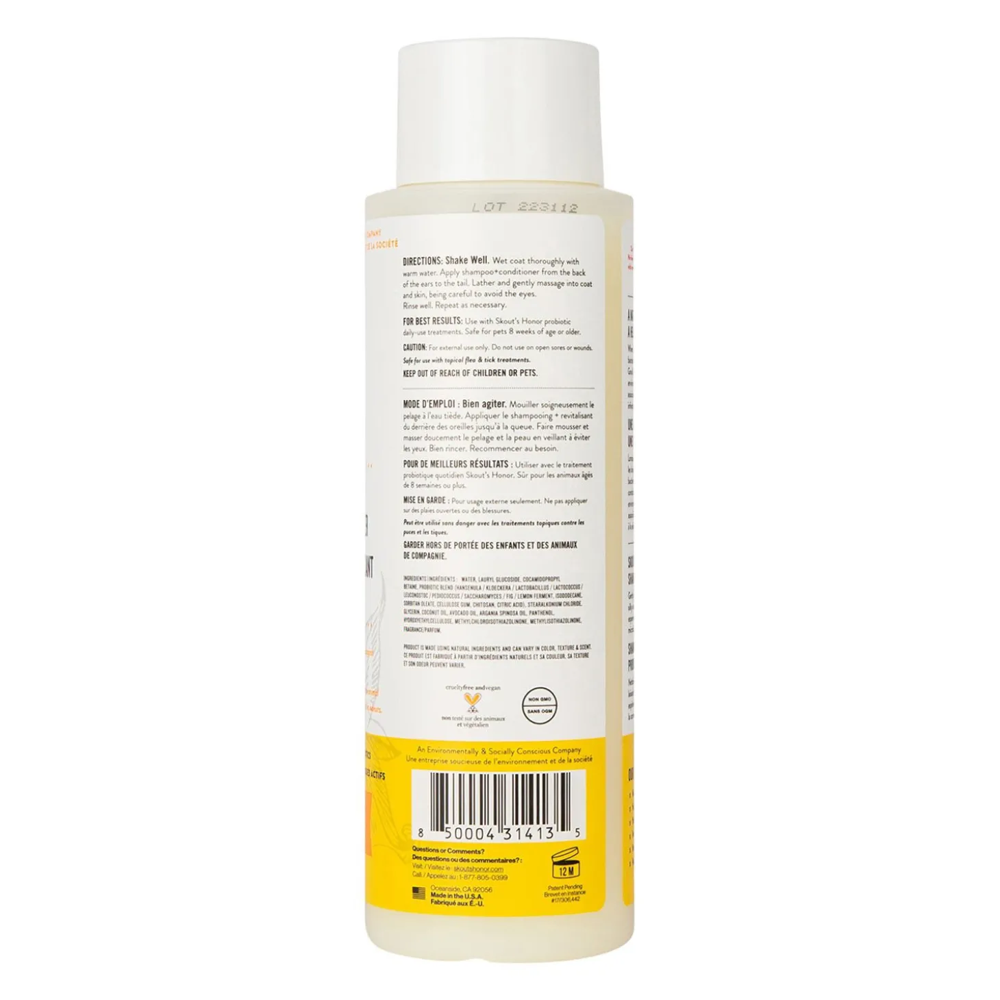 Honeysuckle Probiotic Shampoo and Conditioner, 473 ml