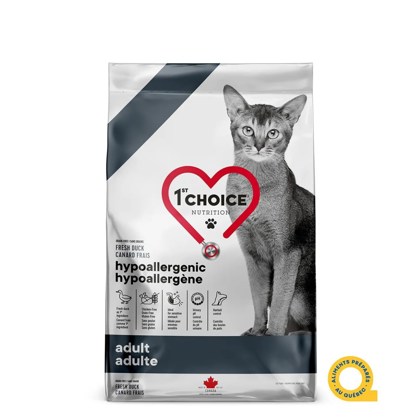 Hypoallergenic Grain-Free Duck Formula Dry Food for Adult Cats, 4.54 kg