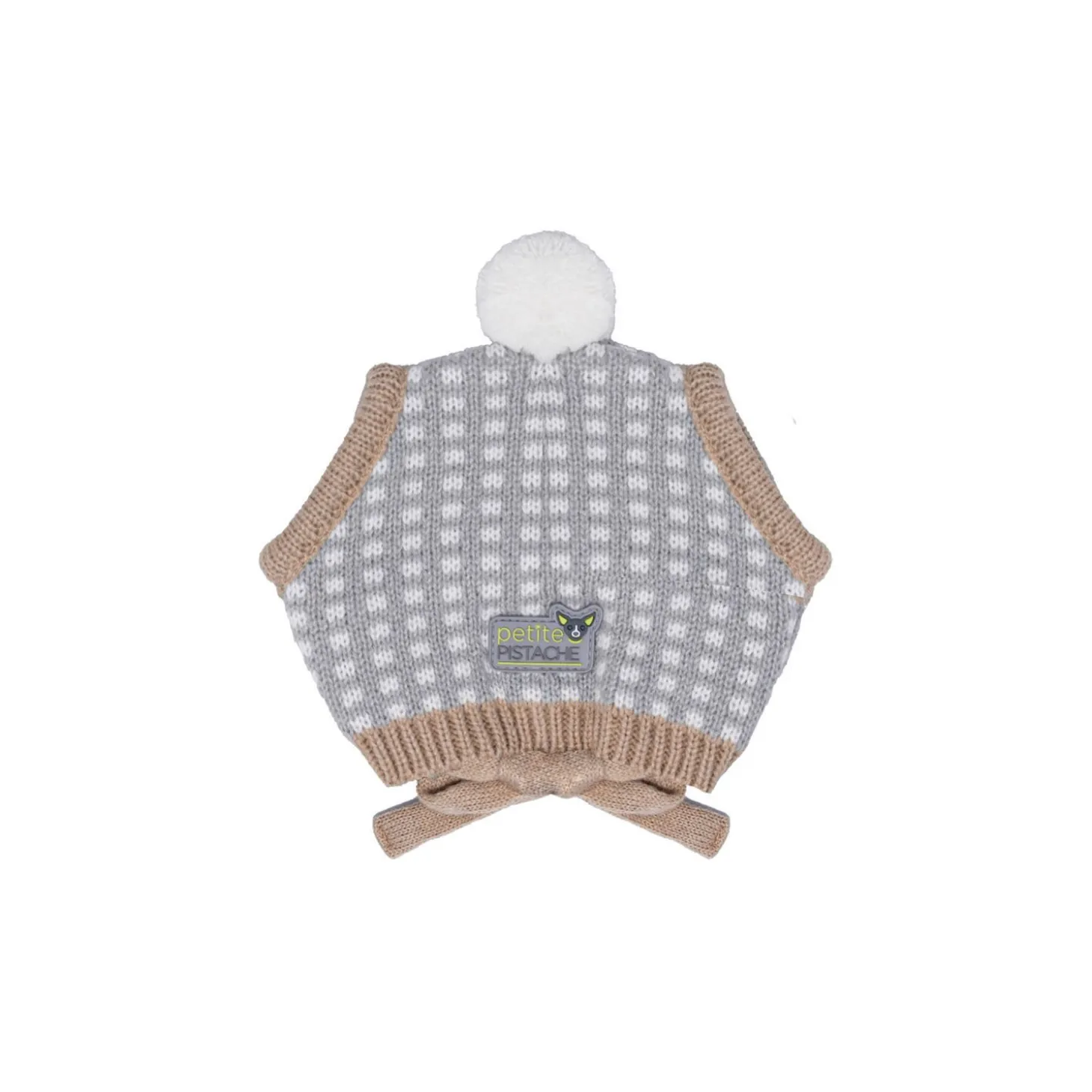 Knitted Hat with Pom-Pom for Small Dogs