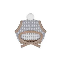 Knitted Hat with Pom-Pom for Small Dogs