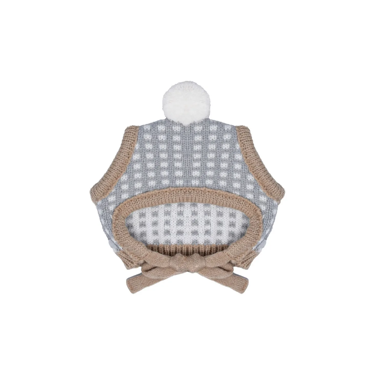 Knitted Hat with Pom-Pom for Small Dogs