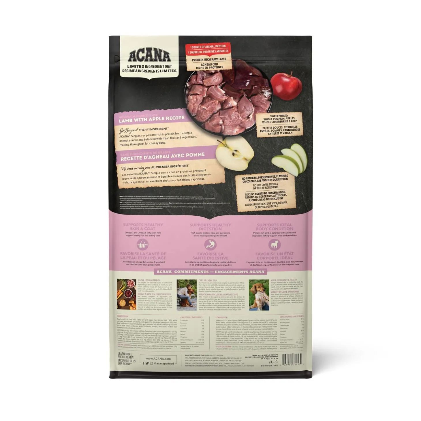 Lamb & Apple Dry Dog Food Recipe, 10.8 kg