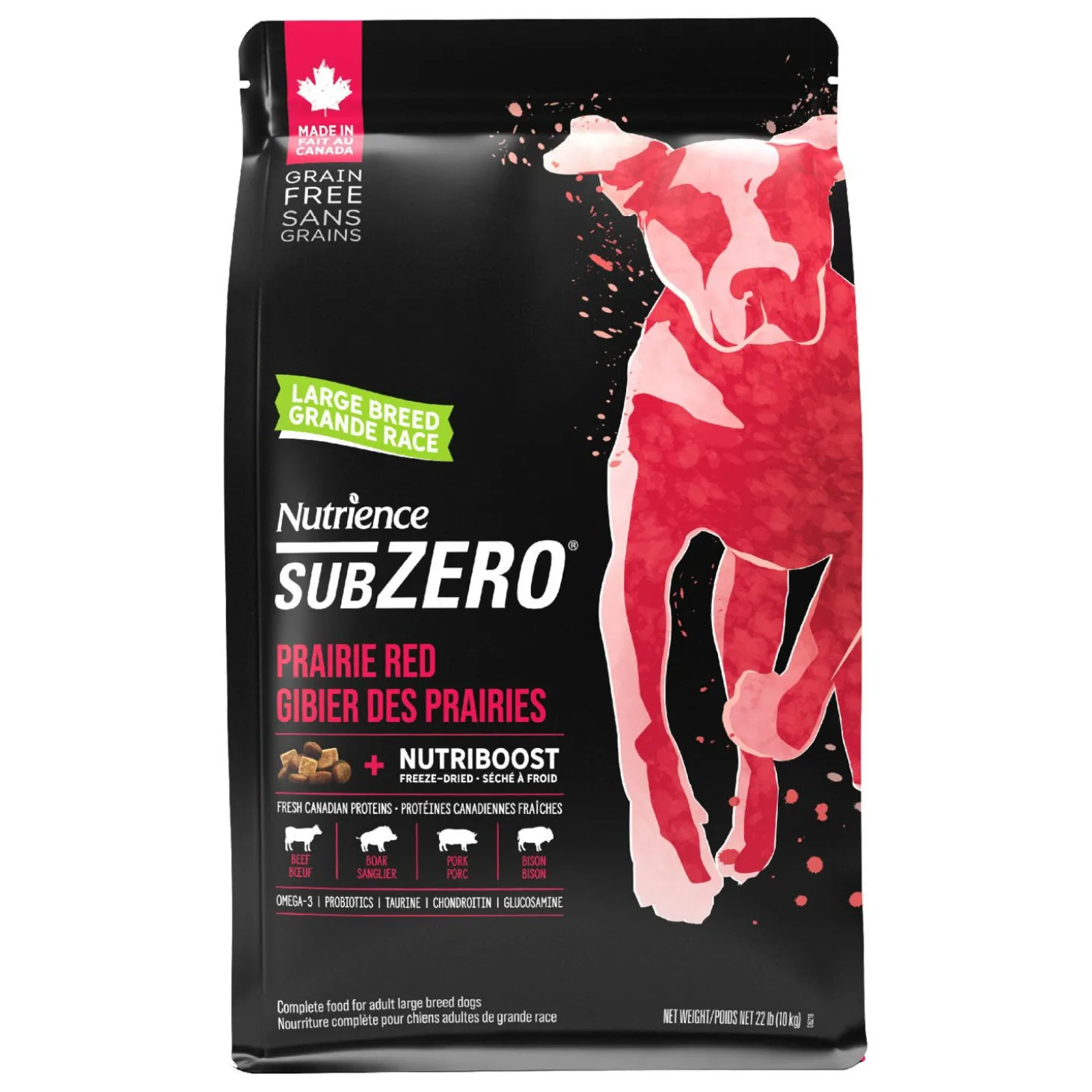 Large breed dogs grain free dry food, Prairie Red