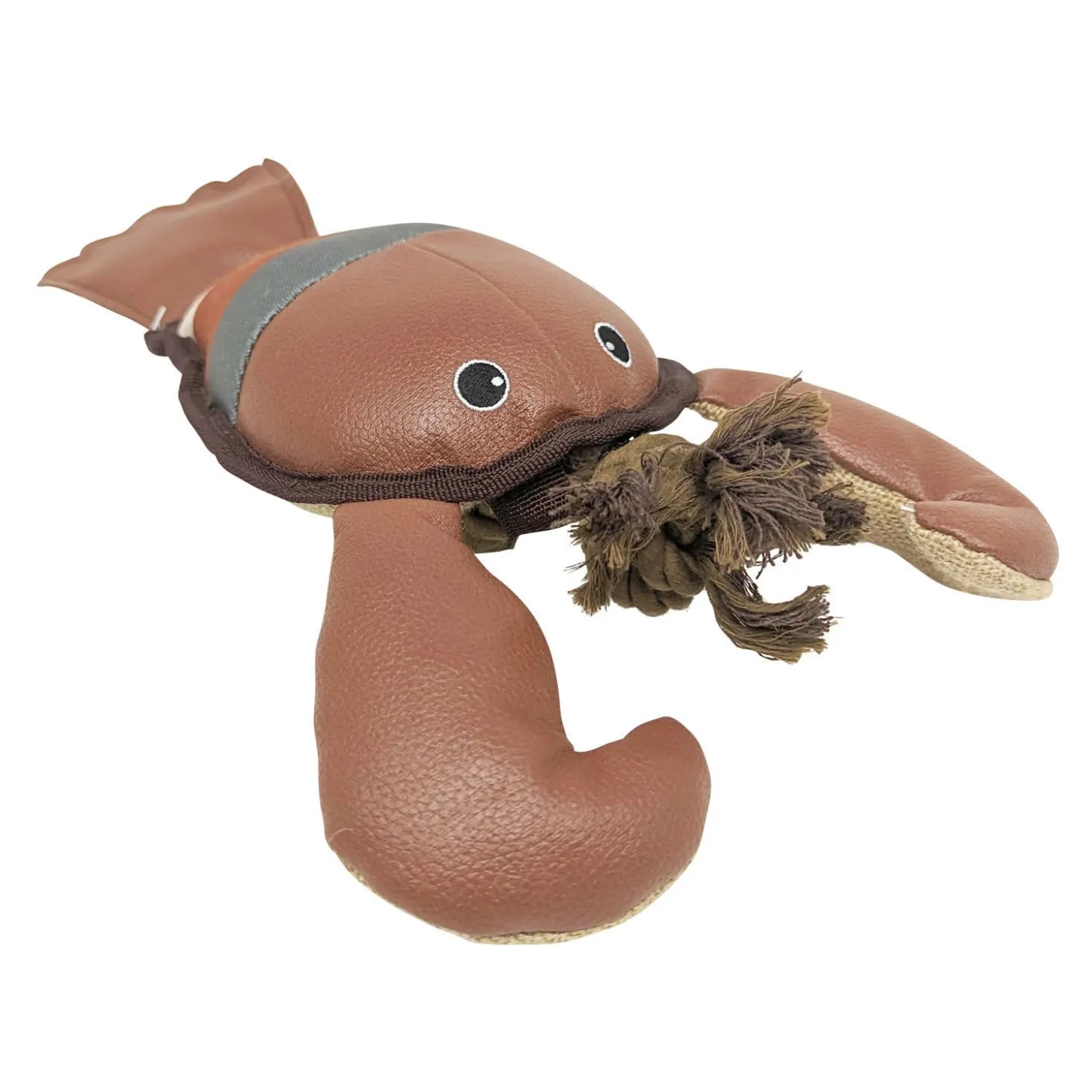 Leather Lobster Dog Toy