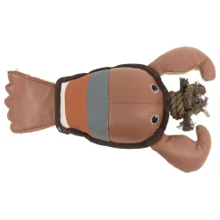 Leather Lobster Dog Toy