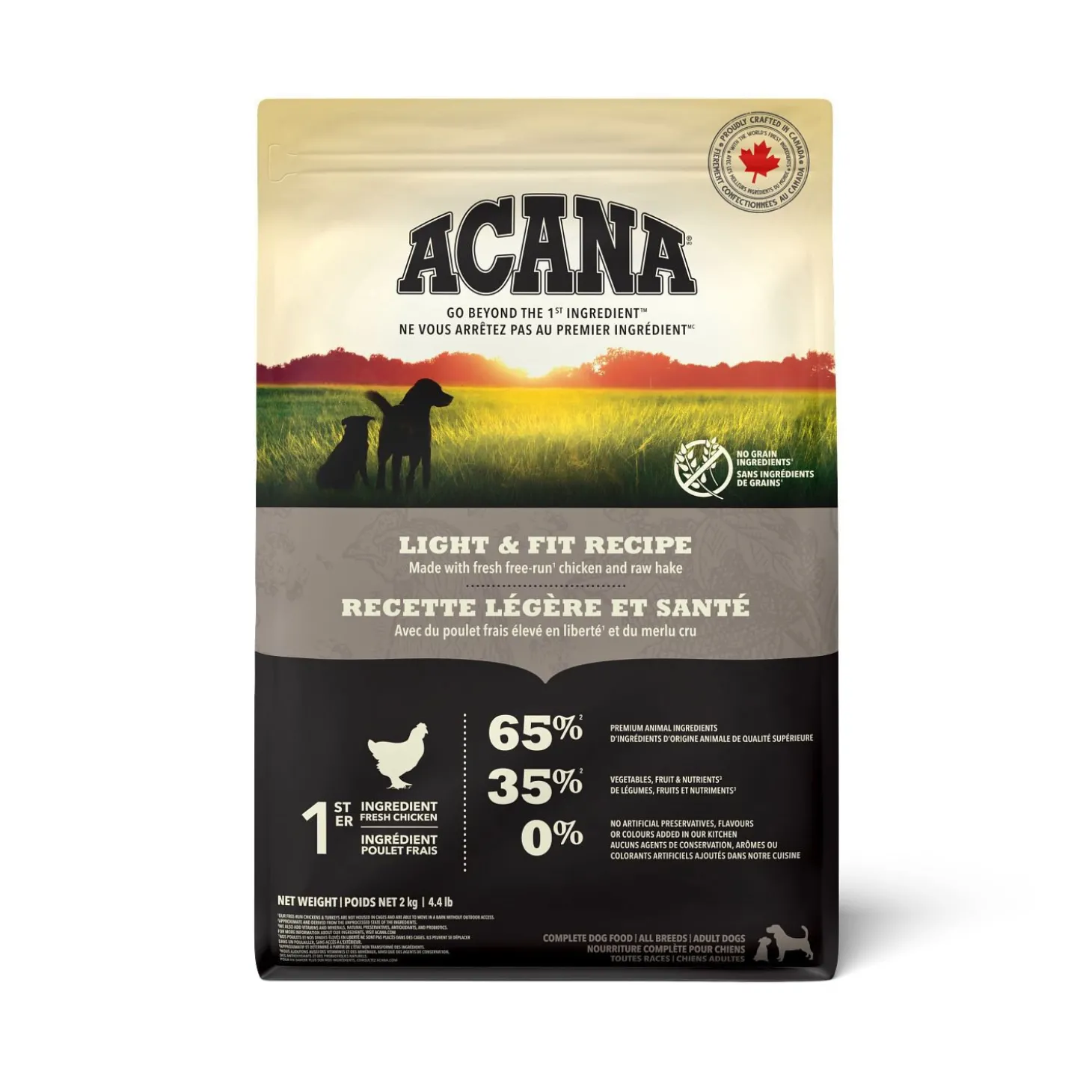 Light and Fit Recipe Dry Dog Food, 2 kg
