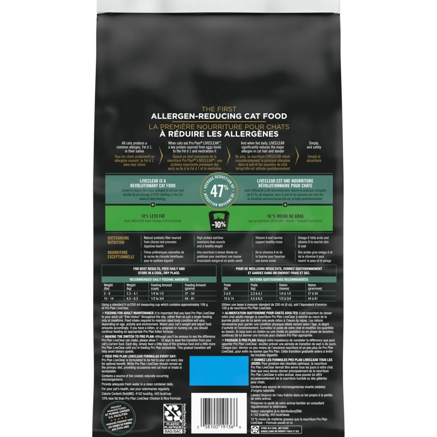 LiveClear Turkey and Rice Specialized Formula Dry Food for Indoor Adult Cats, 2.49 kg