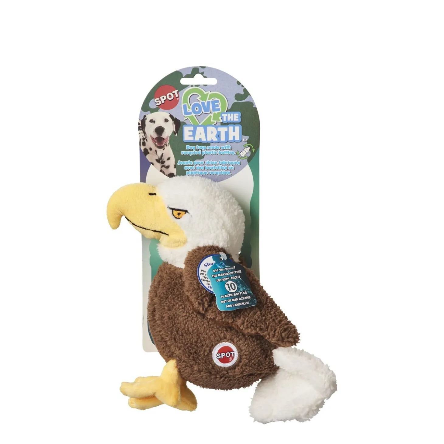 Love/Earth Plush Bird 8" Assorted Dog Toy
