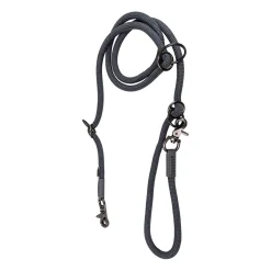 Luxury Rope Leash, Charcoal