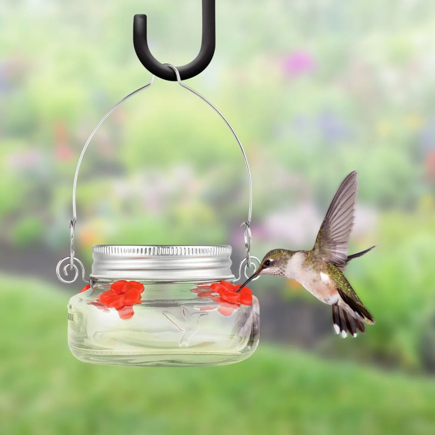 Mason Jar Hummingbird Feeder