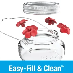 Mason Jar Hummingbird Feeder