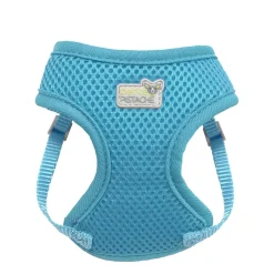 Mesh harness for very small dog, blue