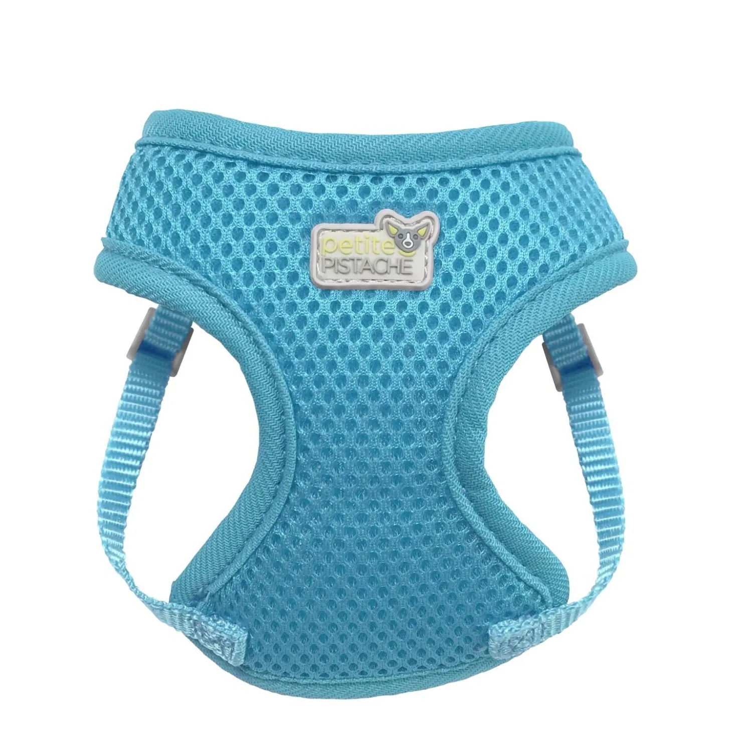 Mesh harness for very small dog, blue