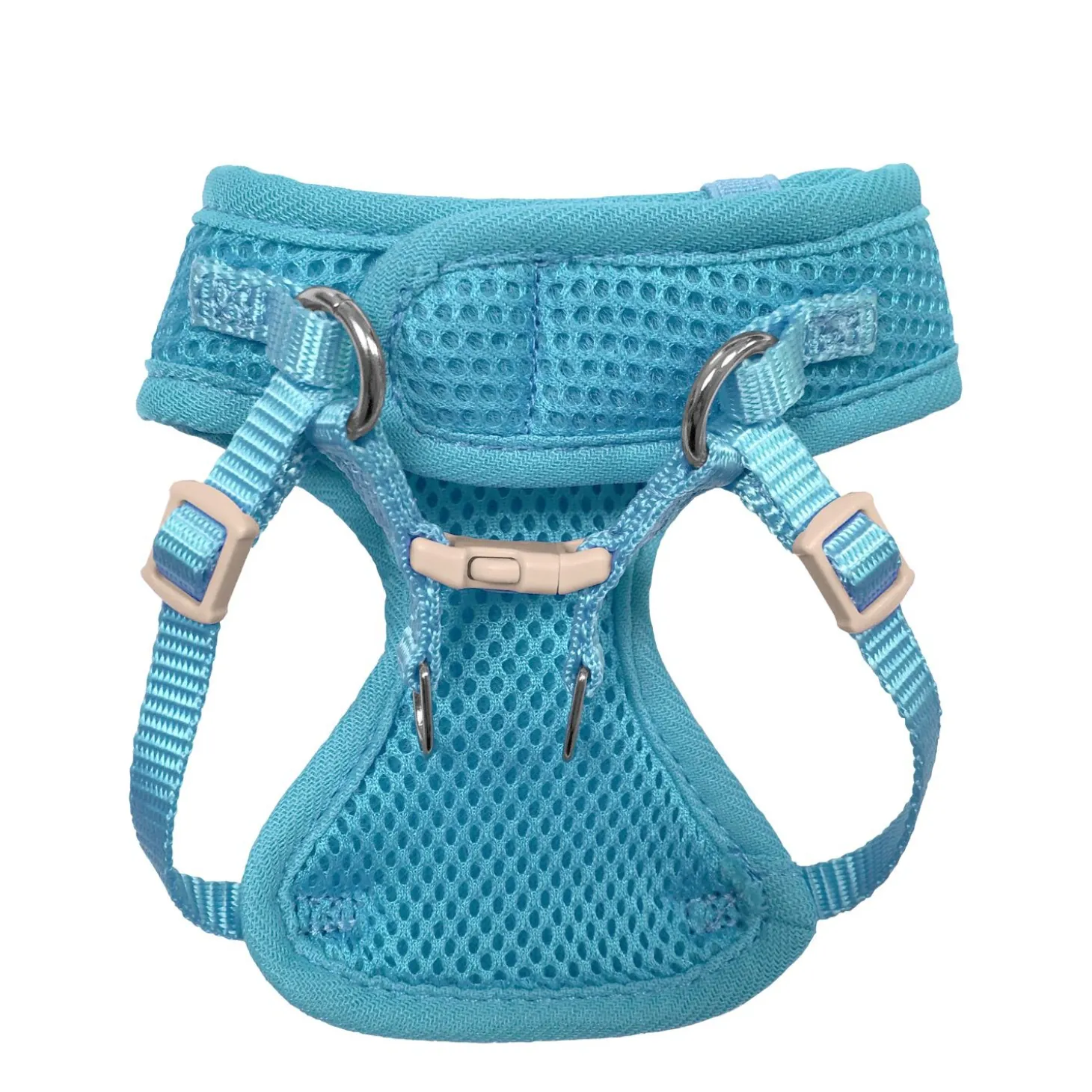 Mesh harness for very small dog, blue
