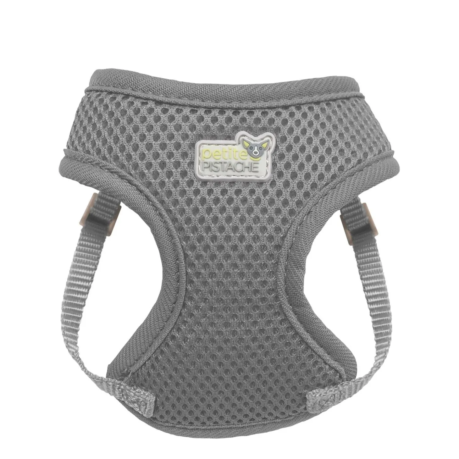 Mesh harness for very small dog, grey
