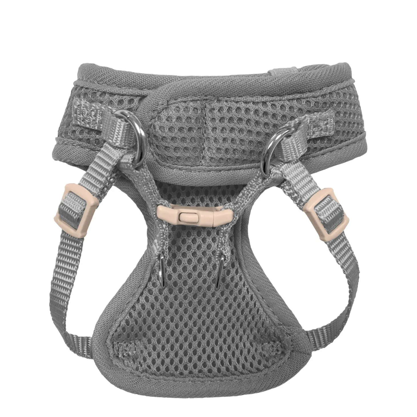 Mesh harness for very small dog, grey