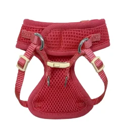 Mesh harness for very small dog, red